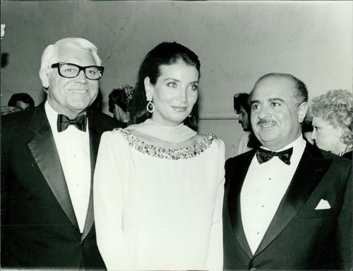 Adnan Khashoggi with Cary Grant and Lamia Khashoggi