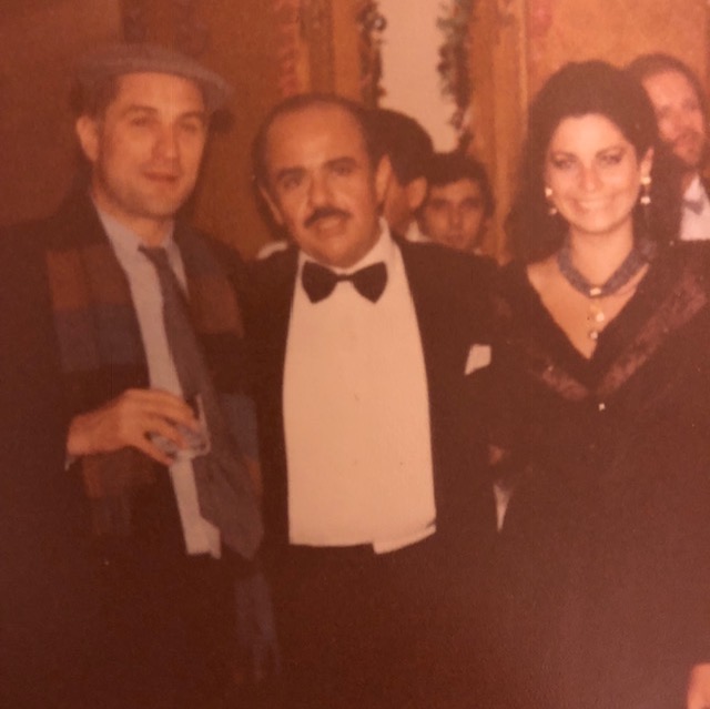 Adnan Khashoggi with Robert De Niro and daughter Nabila Khashoggi