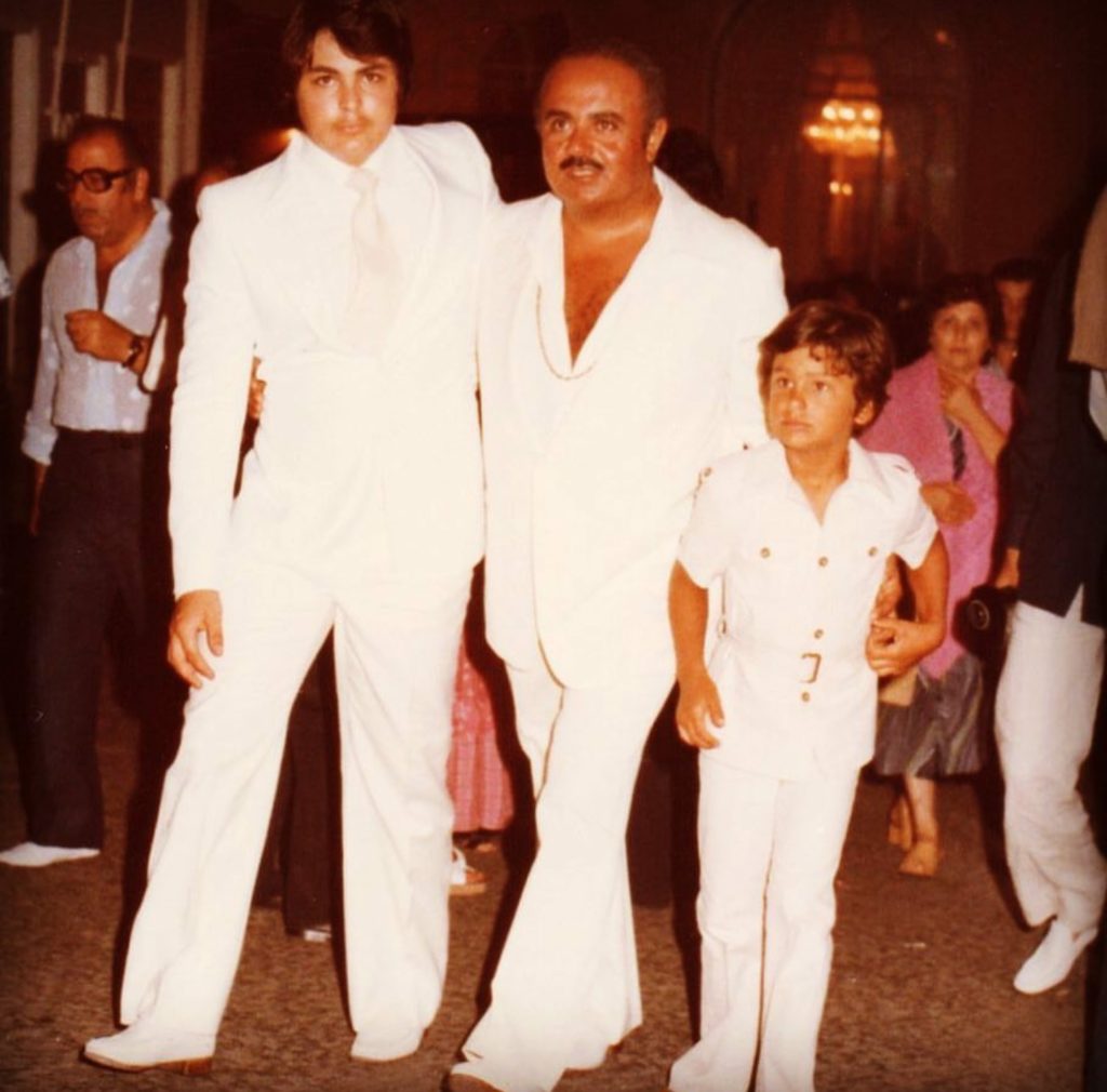 Adnan Khashoggi with sons Mohamed and Omar Khashoggi