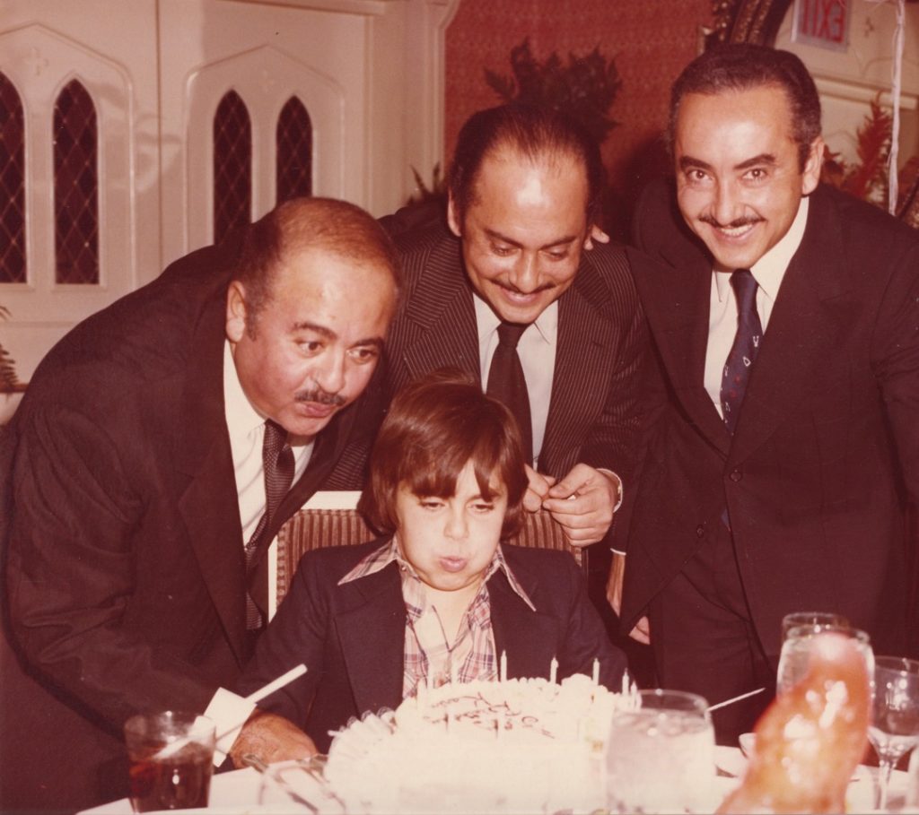 Adnan Khashoggi with Karim Khashoggi, Essam Khashoggi, and Adil Khashoggi