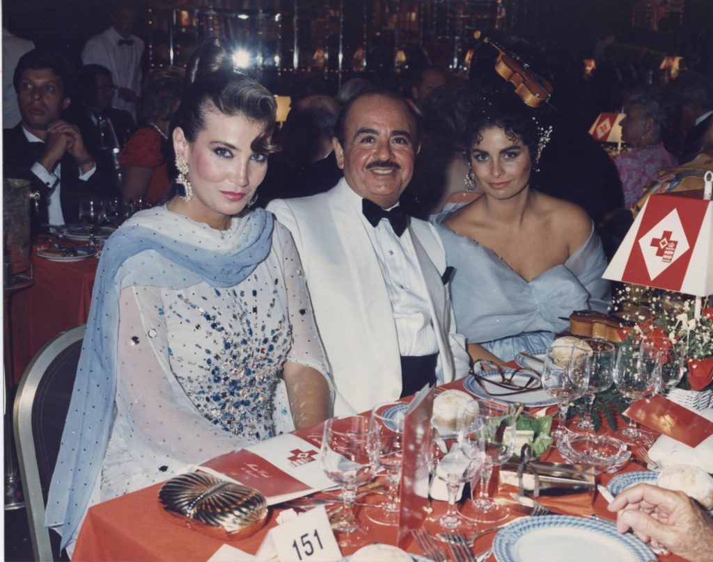 Adnan Khashoggi, daughter Nabila Khashoggi, and Lamia Khashoggi