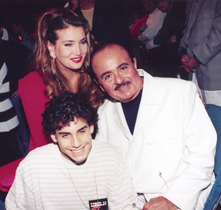Adnan Khashoggi with son Ali Khashoggi and Lamia Khashoggi