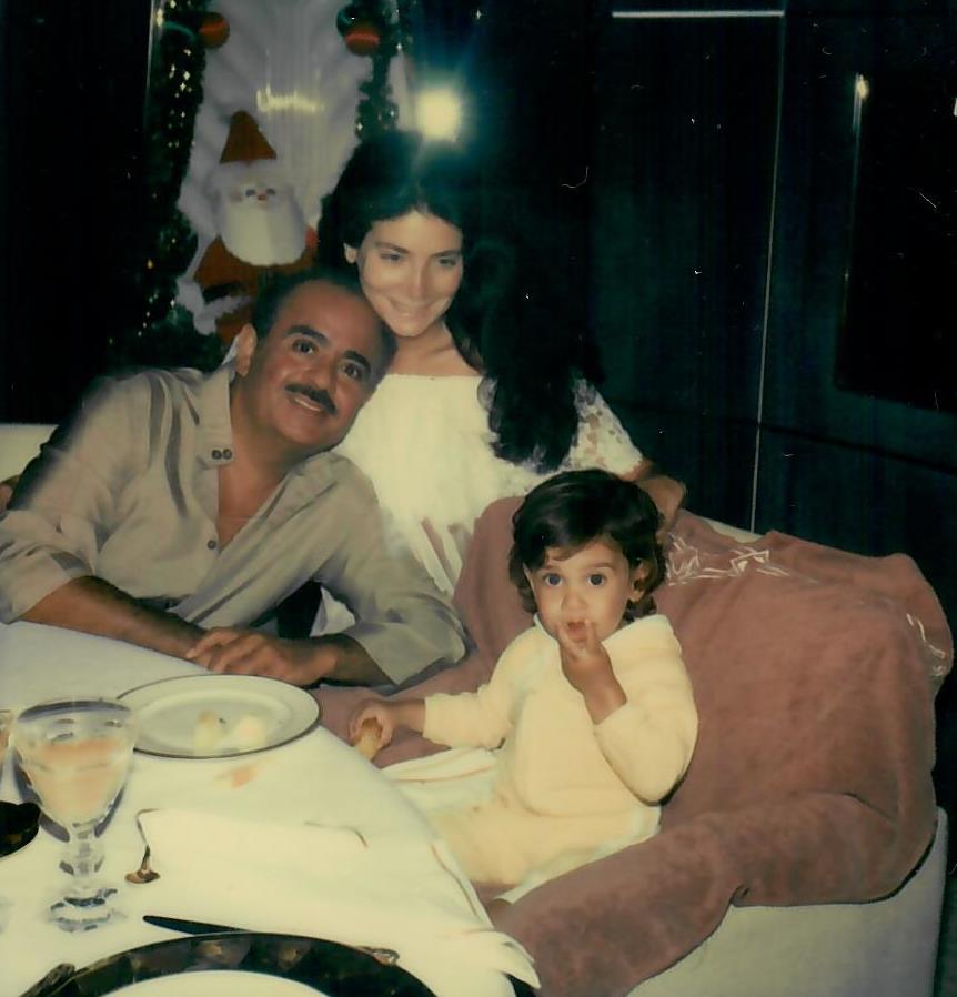 Adnan Khashoggi with Lamia and son Ali